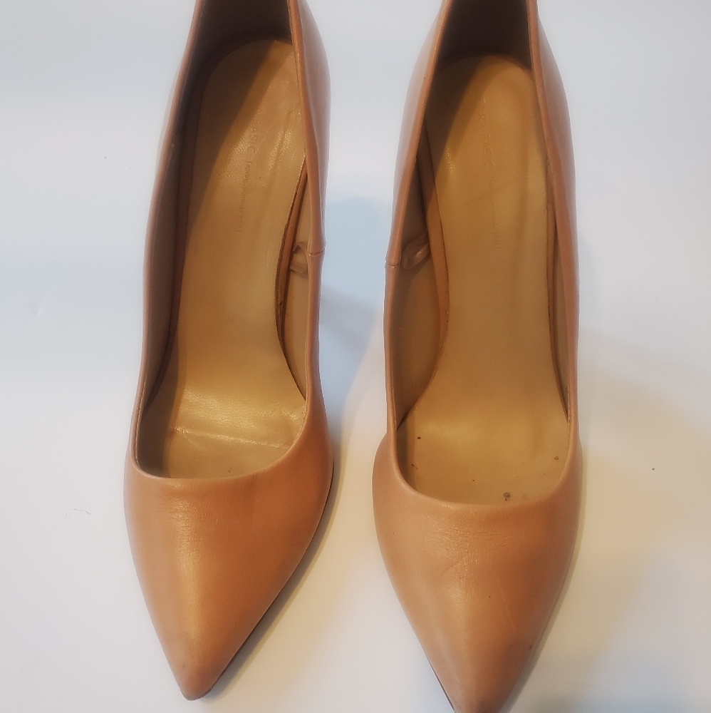 Zara  Basic Neutral Tan Pointy Heels